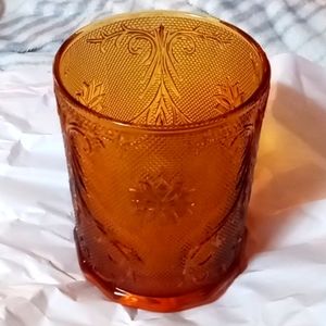 Indiana Glass Biscuit Jar Amber, No Chips or Cracks